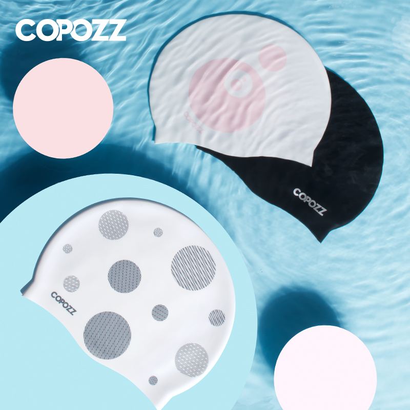 Aquatic Sports Hat - Copozz Elastischer Silikonkautschuk, wasserdicht, schützt die