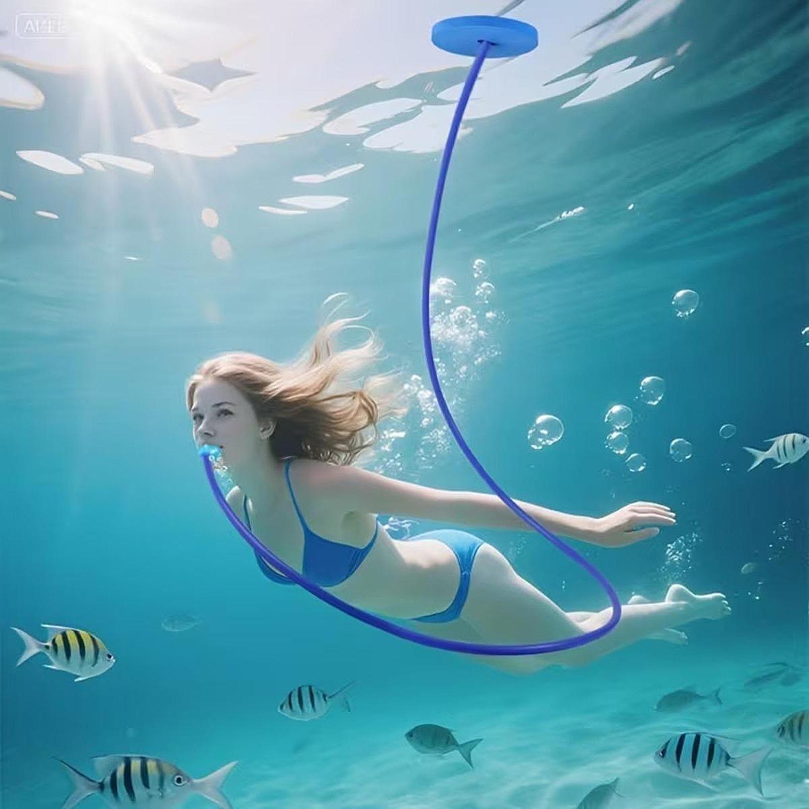 Aquatic Sports Equipment - Tauch-Schnorchel aus Silikon, tragbarer, vollständig trockener,