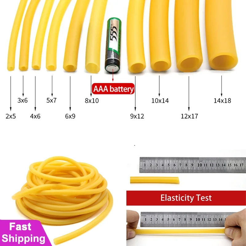 1 ~ 10 m Naturlatex-Gummischlä – Speargun Rubber Band Bewertung und Preis